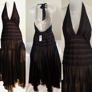 NWT BCBG Maxaria Tieback Halter Dress